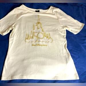 Disney 50th Anniversary‎ Embroidered T-Shirt Women’s M